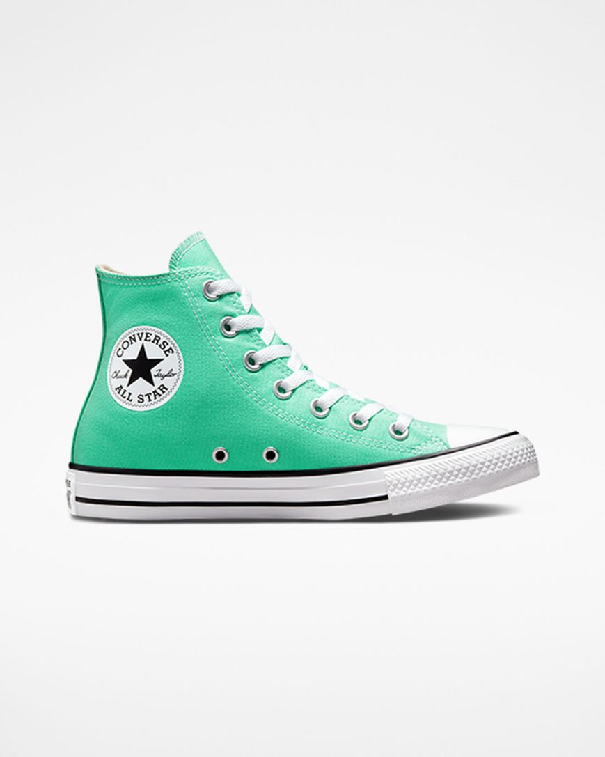 Dámské Boty Vysoké Converse Chuck Taylor All Star Seasonal Color Tyrkysové Bílé Černé | CZ V31CB19